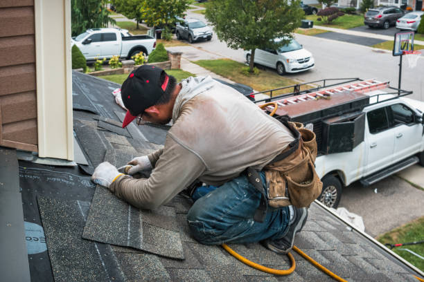 Professional Roofing technician working in Haines, OR